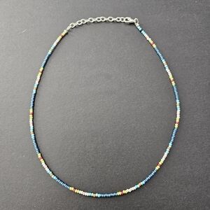 Colorful fresh seed bead necklace handmade
